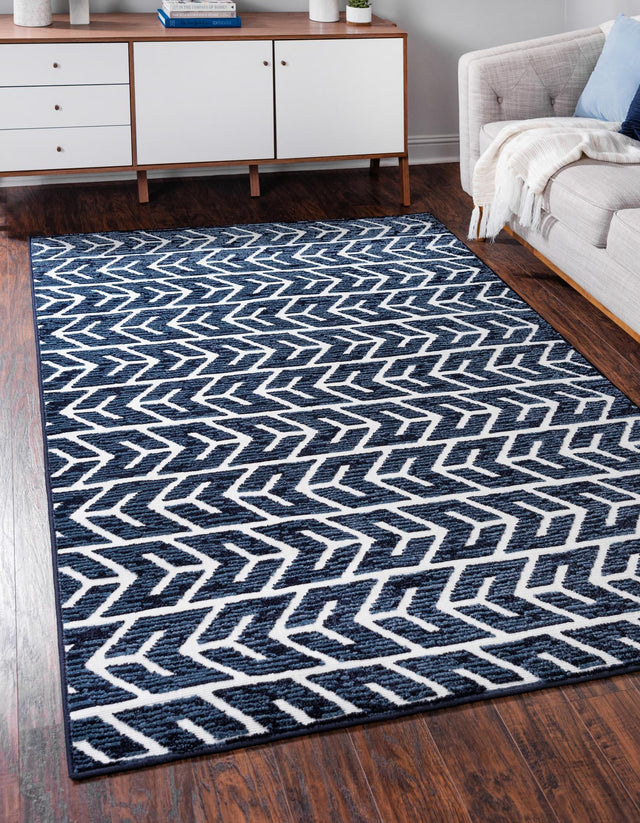 Navy Blue 1' 8 x 1' 8 Sabrina Soto Outdoor Sample Area Rug Weather Resistant for Patio, Deck, Terrace, Balcony, Porch Durable Carpet for Exterior Home Design for Sale at Rug Engine