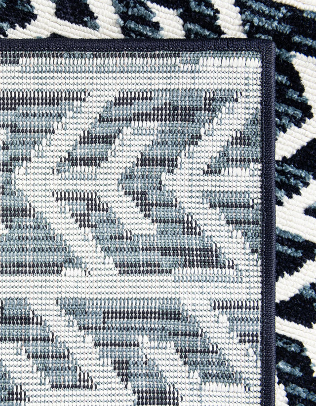 Navy Blue 2' 6 x 13' Sabrina Soto Outdoor Runner Area Rug Weather Resistant for Patio, Deck, Terrace, Balcony, Porch Durable Carpet for Exterior Home Design for Sale at Rug Engine