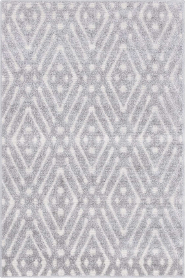 Gray 4' 1 x 6' 1 Sabrina Soto Outdoor Rectangle Area Rug Weather Resistant for Patio, Deck, Terrace, Balcony, Porch Durable Carpet for Exterior Home Design for Sale at Rug Engine