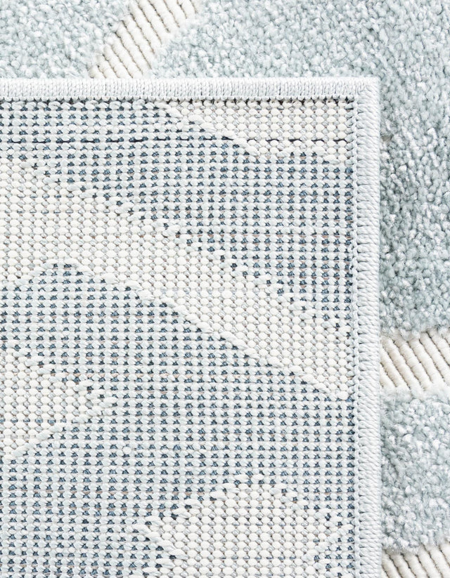 Light Blue 2' x 6' 1 Sabrina Soto Outdoor Runner Area Rug Weather Resistant for Patio, Deck, Terrace, Balcony, Porch Durable Carpet for Exterior Home Design for Sale at Rug Engine