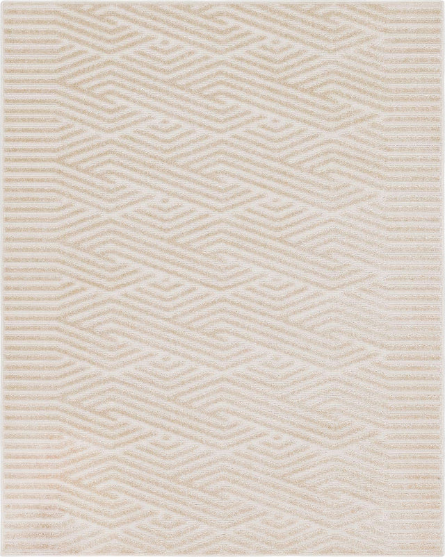 Beige 8' x 10' Sabrina Soto Outdoor Rectangle Area Rug Weather Resistant for Patio, Deck, Terrace, Balcony, Porch Durable Carpet for Exterior Home Design for Sale at Rug Engine