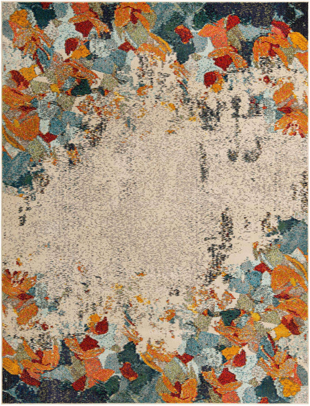 Multicolor 8' x 10' Chromatic Rectangle Area Rug 100% Polypropylene With Cotton Backing Abstract Modern Colorful Carpet Mat for Home Decor & Interior Design for Sale at Rug Engine