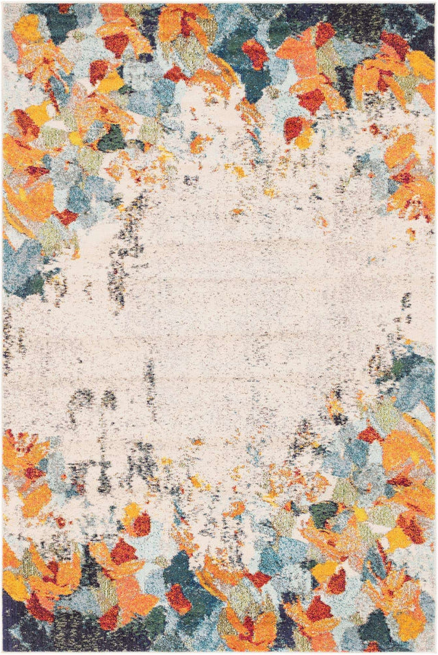 Multicolor 6' 1 x 9' Chromatic Rectangle Area Rug 100% Polypropylene With Cotton Backing Abstract Modern Colorful Carpet Mat for Home Decor & Interior Design for Sale at Rug Engine