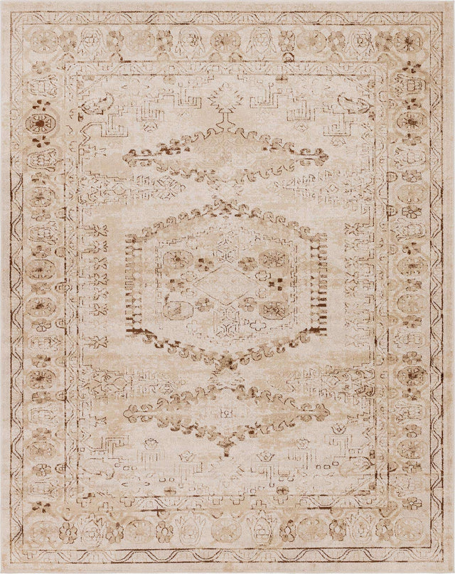 Beige 8' x 10' Utopia Rectangle Area Rug Traditional Vintage Persian Inspired Vivid Color Durable Carpet for Unique Interiors for Sale at Rug Engine