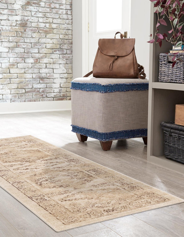 Beige 2' 7 x 10' Utopia Runner Area Rug Traditional Vintage Persian Inspired Vivid Color Durable Carpet for Unique Interiors for Sale at Rug Engine