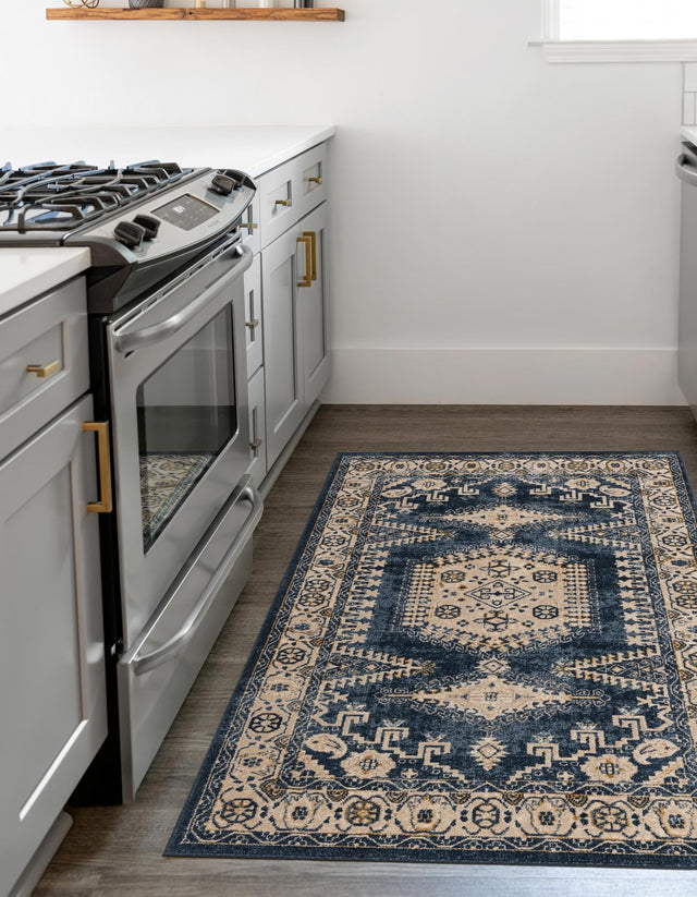 Dark Blue 2' 2 x 3' 1 Utopia Rectangle Area Rug Traditional Vintage Persian Inspired Vivid Color Durable Carpet for Unique Interiors for Sale at Rug Engine