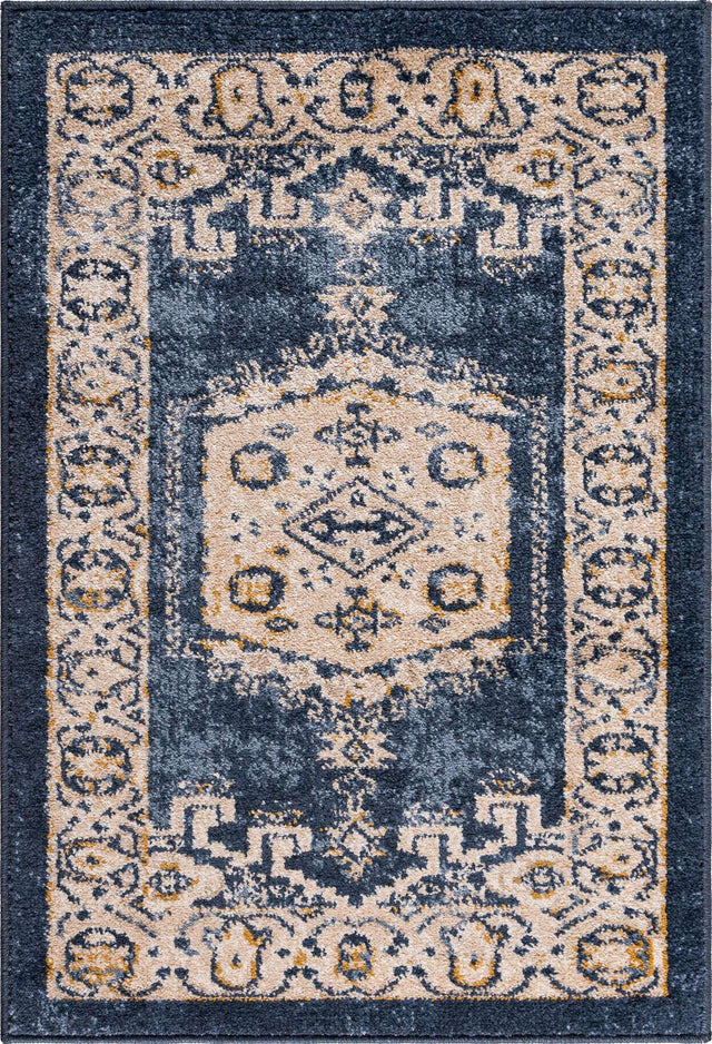 Dark Blue 2' 2 x 3' 1 Utopia Rectangle Area Rug Traditional Vintage Persian Inspired Vivid Color Durable Carpet for Unique Interiors for Sale at Rug Engine