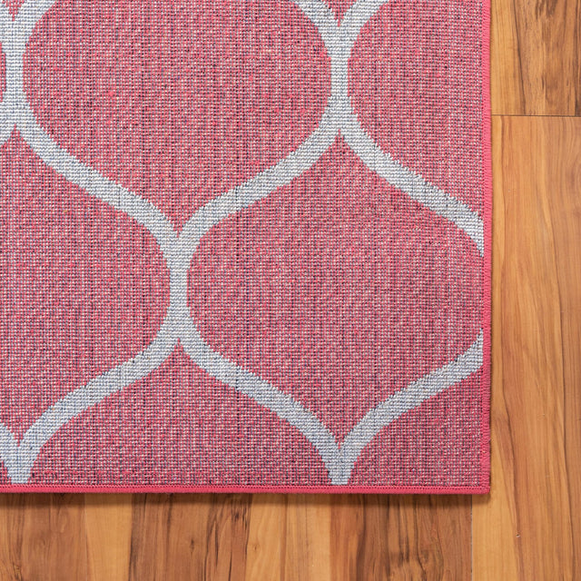 Pink 10' x 14' 1 Trellis Frieze Rectangle Area Rug Geometric Modern Unique Stain Resistant Easy Clean Carpet for Living, Dining, Bedrooms, Office for Sale at Rug Engine