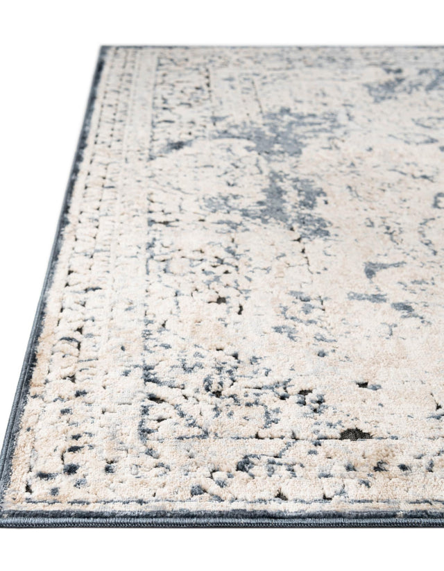 Navy Blue 2' x 3' 1 Chateau Rectangle Area Rug 85% Polypropylene & 15% Chenille With Cotton Backing Traditional Vintage Distressed Carpet for Classical Interior Design Decorating for Sale at Rug Engine