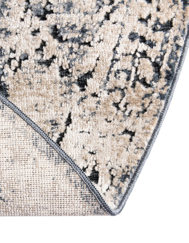 Navy Blue 7' 10 x 7' 10 Chateau Round Area Rug 85% Polypropylene & 15% Chenille With Cotton Backing Traditional Vintage Distressed Carpet for Classical Interior Design Decorating for Sale at Rug Engine