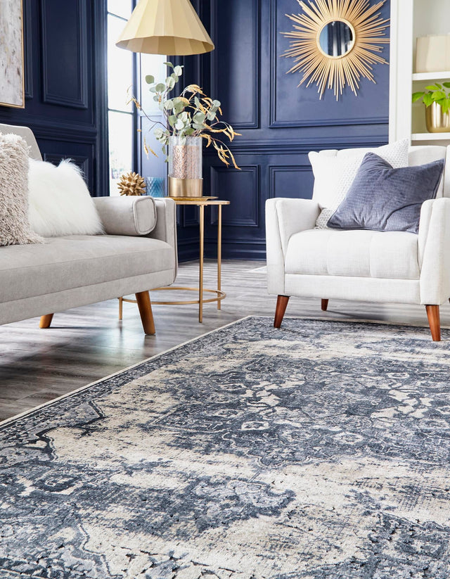 Ivory 2' 2 x 3' Chateau Rectangle Area Rug 85% Polypropylene & 15% Chenille With Cotton Backing Traditional Vintage Distressed Carpet for Classical Interior Design Decorating for Sale at Rug Engine