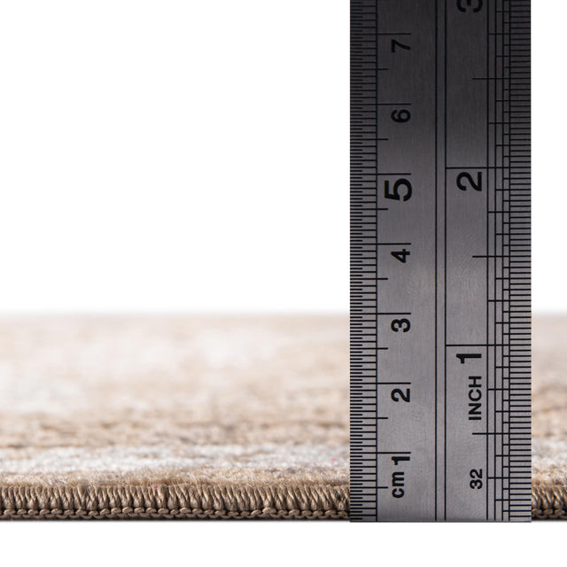 Khaki 2' x 6' 9 Chateau Runner Area Rug 85% Polypropylene & 15% Chenille With Cotton Backing Traditional Vintage Distressed Carpet for Classical Interior Design Decorating for Sale at Rug Engine