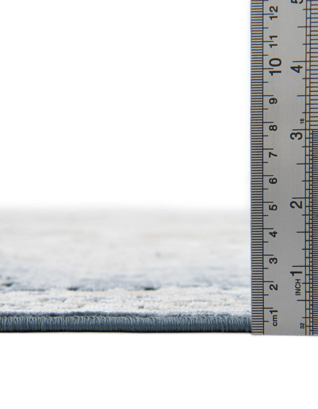 Slate Blue 5' 3 x 8' Chateau Rectangle Area Rug 85% Polypropylene & 15% Chenille With Cotton Backing Traditional Vintage Distressed Carpet for Classical Interior Design Decorating for Sale at Rug Engine