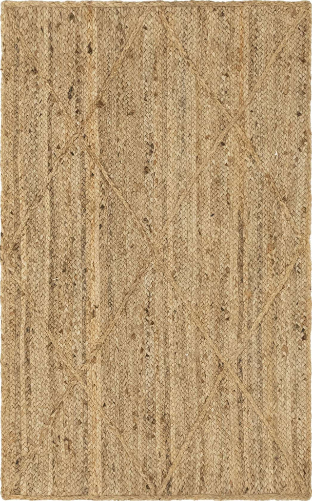 Natural 3' 3 x 5' 1 Braided Jute Rectangle Area Rug 100% Jute Hand Braided Natural Eco-Friendly Boho Style Carpet for Living Rooms Dining Office Space Dorms for Sale at Rug Engine