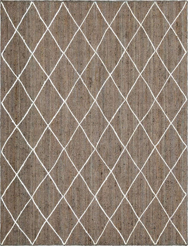 Gray 8' x 11' Braided Jute Rectangle Area Rug 100% Jute Hand Braided Natural Eco-Friendly Boho Style Carpet for Living Rooms Dining Office Space Dorms for Sale at Rug Engine