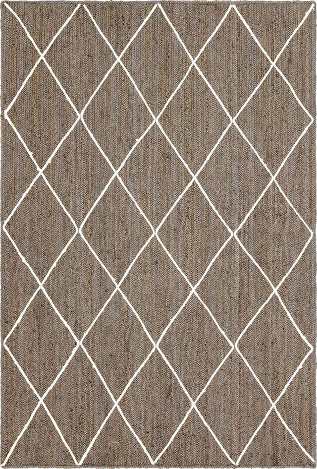 Gray 6' 1 x 9' Braided Jute Rectangle Area Rug 100% Jute Hand Braided Natural Eco-Friendly Boho Style Carpet for Living Rooms Dining Office Space Dorms for Sale at Rug Engine