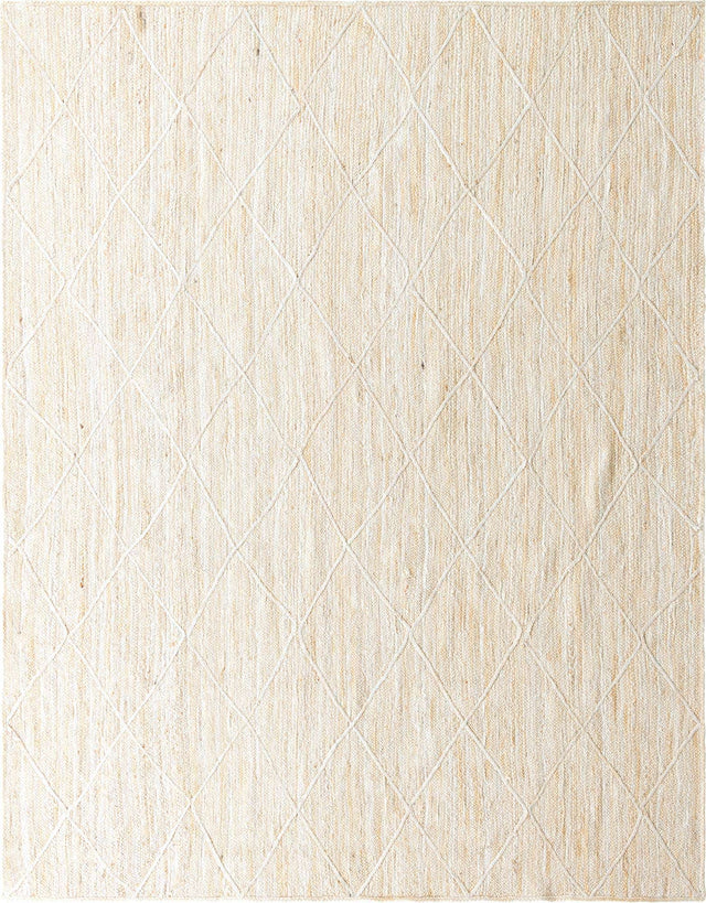 Ivory 9' x 12' Braided Jute Rectangle Area Rug 100% Jute Hand Braided Natural Eco-Friendly Boho Style Carpet for Living Rooms Dining Office Space Dorms for Sale at Rug Engine