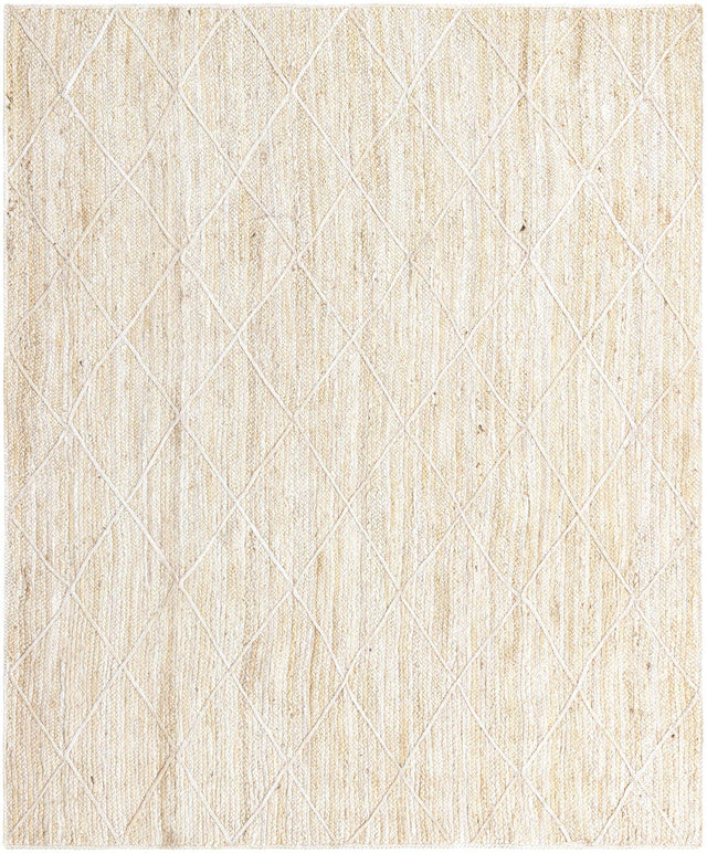 Ivory 8' x 10' Braided Jute Rectangle Area Rug 100% Jute Hand Braided Natural Eco-Friendly Boho Style Carpet for Living Rooms Dining Office Space Dorms for Sale at Rug Engine