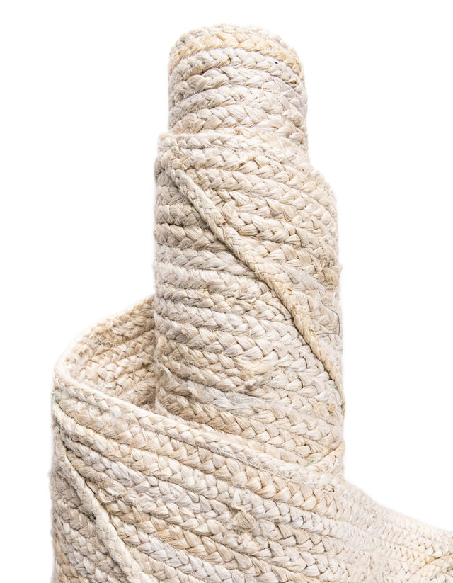 Ivory 8' x 10' Braided Jute Rectangle Area Rug 100% Jute Hand Braided Natural Eco-Friendly Boho Style Carpet for Living Rooms Dining Office Space Dorms for Sale at Rug Engine