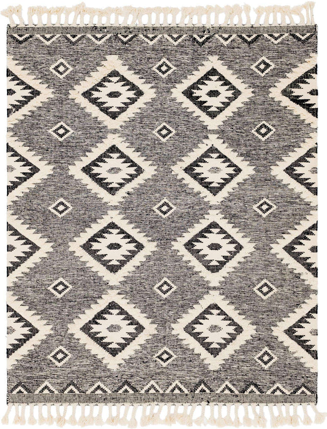 Charcoal 8' x 10' Mesa Rectangle Area Rug 100% Wool Geometric All Natural Carpet for Living, Dining, Office, Bedrooms, Dorms, Kitchens for Sale at Rug Engine