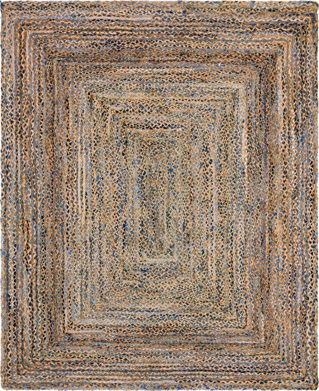 Natural 8' x 10' Braided Chindi Rectangle Area Rug 100% Cotton Hand Braided Natural Eco-Friendly Boho Style Modern Carpet for Living Rooms Dining Office Dorm for Sale at Rug Engine