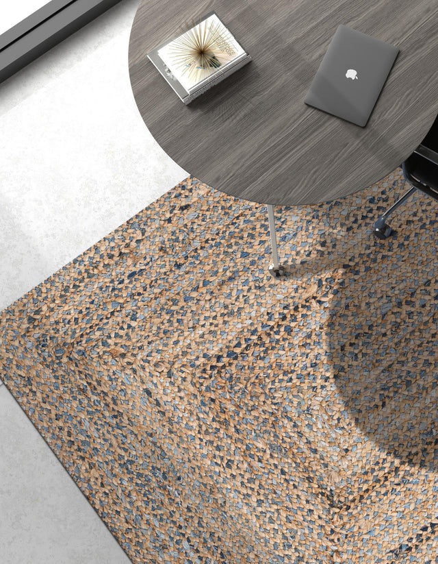 Natural 5' 1 x 8' Braided Chindi Rectangle Area Rug 100% Cotton Hand Braided Natural Eco-Friendly Boho Style Modern Carpet for Living Rooms Dining Office Dorm for Sale at Rug Engine