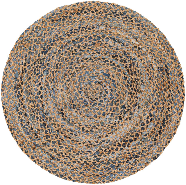 Natural 4' 1 x 4' 1 Braided Chindi Round Area Rug 100% Cotton Hand Braided Natural Eco-Friendly Boho Style Modern Carpet for Living Rooms Dining Office Dorm for Sale at Rug Engine