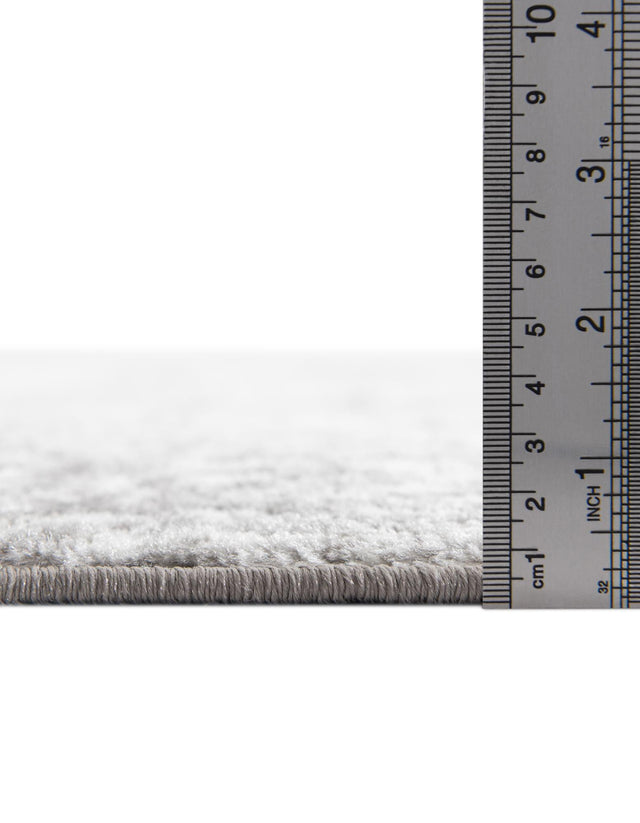 Light Gray 6' 1 x 6' 1 Sofia Round Area Rug Durable Easy Clean Stain Resistant Unique Carpet for Affordable Interior Home Design for Sale at Rug Engine