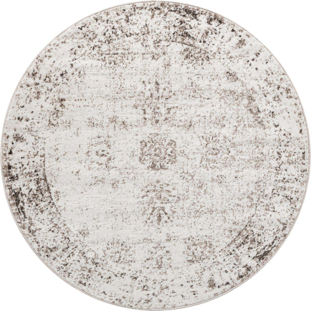 Beige 5' 3 x 5' 3 Sofia Round Area Rug Durable Easy Clean Stain Resistant Unique Carpet for Affordable Interior Home Design for Sale at Rug Engine