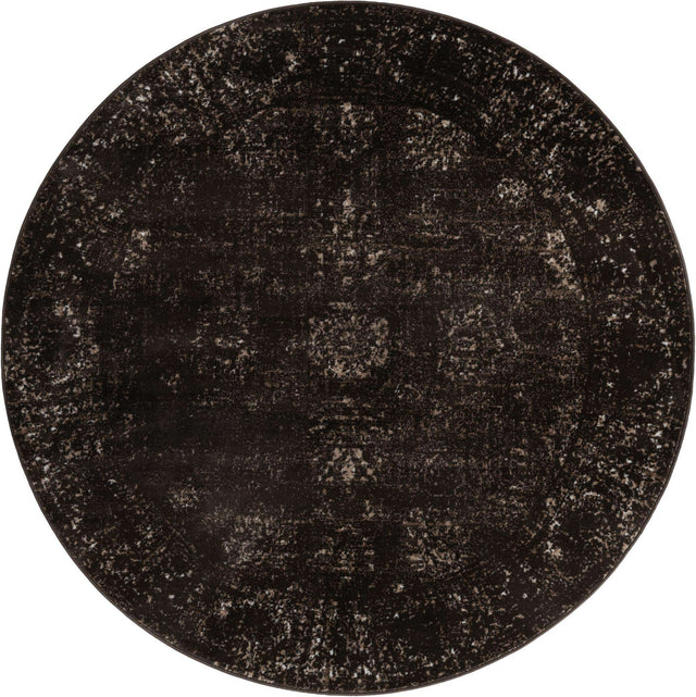 Brown 7' 1 x 7' 1 Sofia Round Area Rug Durable Easy Clean Stain Resistant Unique Carpet for Affordable Interior Home Design for Sale at Rug Engine