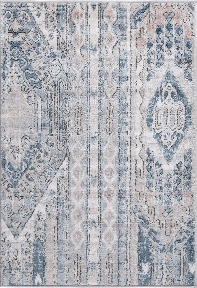 Navy Blue 2' 2 x 3' 1 Portland Rectangle Area Rug 85% Polypropylene & 15% Polyester Vintage Distressed Traditional Carpet for Home Decor for Sale at Rug Engine