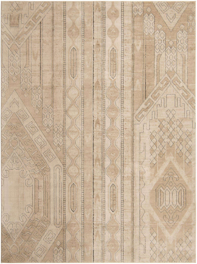 Ivory 9' x 12' Portland Rectangle Area Rug 85% Polypropylene & 15% Polyester Vintage Distressed Traditional Carpet for Home Decor for Sale at Rug Engine