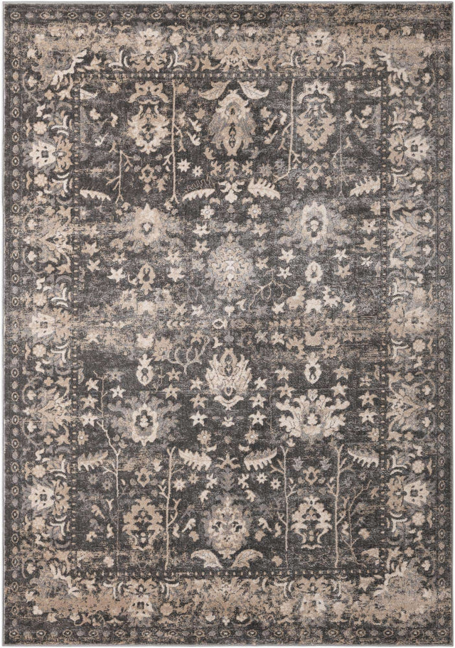 Gray 7' 1 x 10' Portland Rectangle Area Rug 85% Polypropylene & 15% Polyester Vintage Distressed Traditional Carpet for Home Decor for Sale at Rug Engine