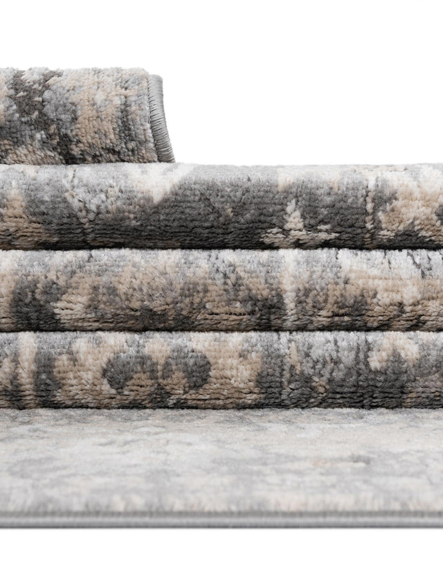 Gray 4' 1 x 4' 1 Portland Square Area Rug 85% Polypropylene & 15% Polyester Vintage Distressed Traditional Carpet for Home Decor for Sale at Rug Engine