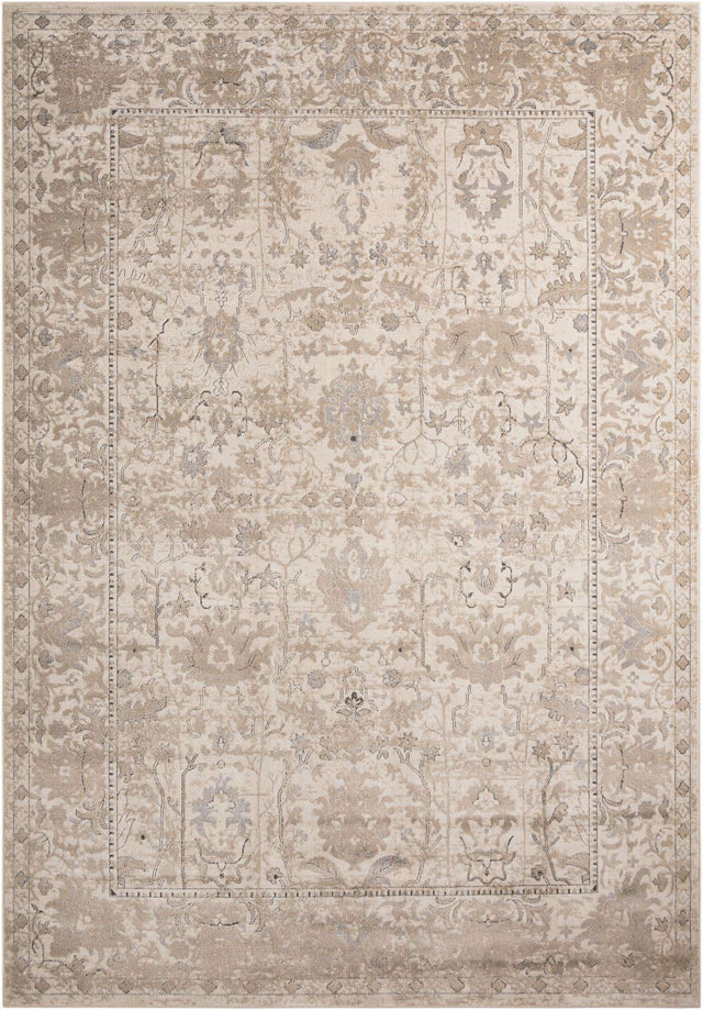 Ivory 10' x 14' 1 Portland Rectangle Area Rug 85% Polypropylene & 15% Polyester Vintage Distressed Traditional Carpet for Home Decor for Sale at Rug Engine