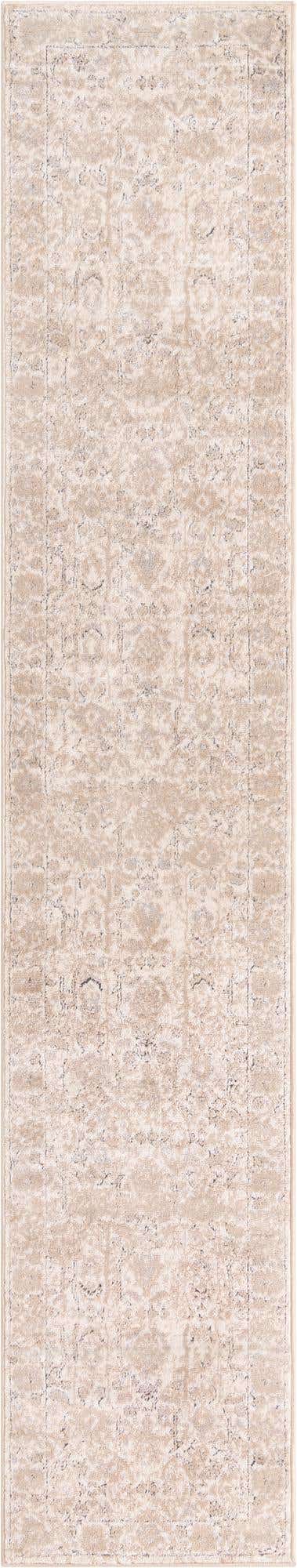 Ivory 2' 2 x 12' Portland Runner Area Rug 85% Polypropylene & 15% Polyester Vintage Distressed Traditional Carpet for Home Decor for Sale at Rug Engine