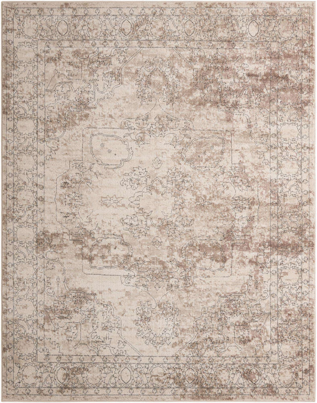 Ivory 7' 10 x 10' Portland Rectangle Area Rug 85% Polypropylene & 15% Polyester Vintage Distressed Traditional Carpet for Home Decor for Sale at Rug Engine