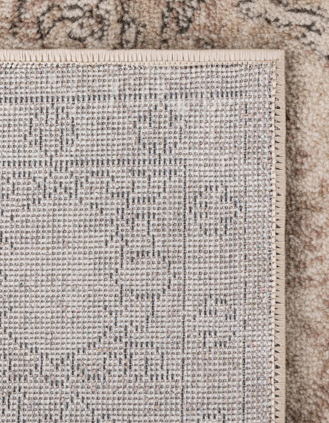 Ivory 5' 3 x 5' 3 Portland Square Area Rug 85% Polypropylene & 15% Polyester Vintage Distressed Traditional Carpet for Home Decor for Sale at Rug Engine
