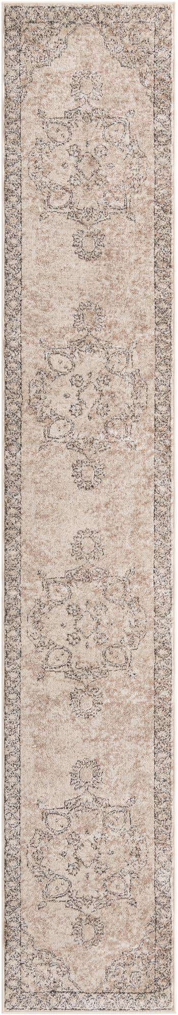 Ivory 2' 2 x 12' Portland Runner Area Rug 85% Polypropylene & 15% Polyester Vintage Distressed Traditional Carpet for Home Decor for Sale at Rug Engine