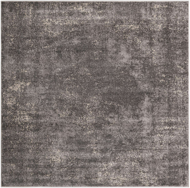 Gray 7' 10 x 7' 10 Portland Square Area Rug 85% Polypropylene & 15% Polyester Vintage Distressed Traditional Carpet for Home Decor for Sale at Rug Engine
