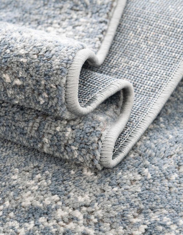 Blue 5' 3 x 5' 3 Portland Square Area Rug 85% Polypropylene & 15% Polyester Vintage Distressed Traditional Carpet for Home Decor for Sale at Rug Engine