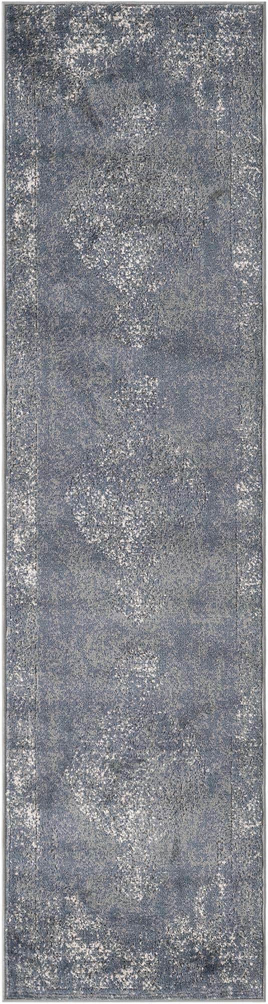 Blue 2' x 8' Portland Runner Area Rug 85% Polypropylene & 15% Polyester Vintage Distressed Traditional Carpet for Home Decor for Sale at Rug Engine