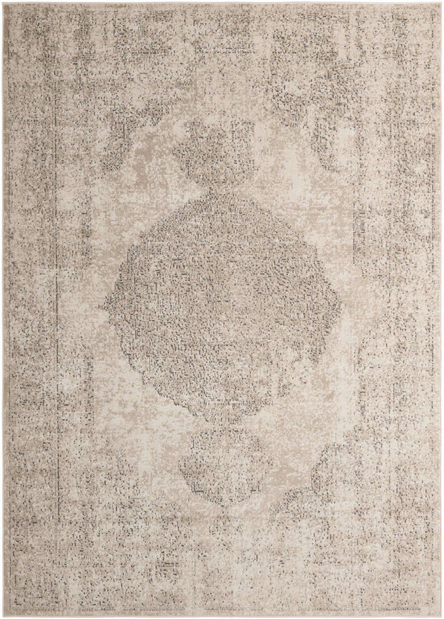 Ivory 7' 10 x 11' Portland Rectangle Area Rug 85% Polypropylene & 15% Polyester Vintage Distressed Traditional Carpet for Home Decor for Sale at Rug Engine