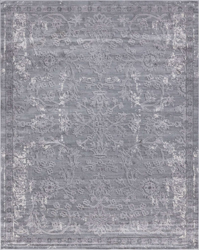 Gray 7' 10 x 10' Portland Rectangle Area Rug 85% Polypropylene & 15% Polyester Vintage Distressed Traditional Carpet for Home Decor for Sale at Rug Engine