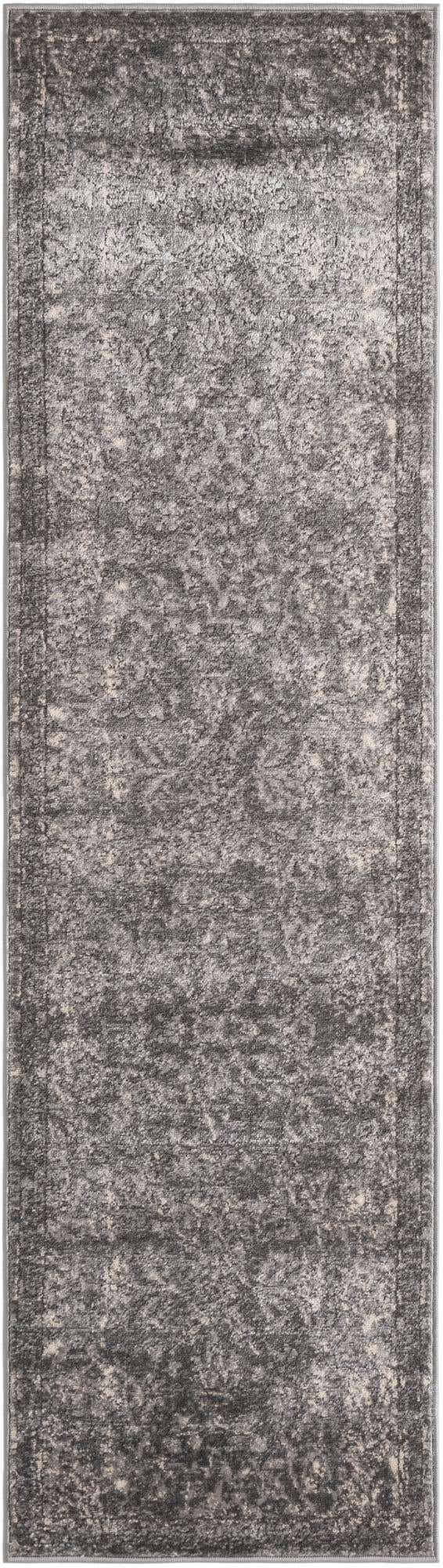 Gray 2' x 8' Portland Runner Area Rug 85% Polypropylene & 15% Polyester Vintage Distressed Traditional Carpet for Home Decor for Sale at Rug Engine