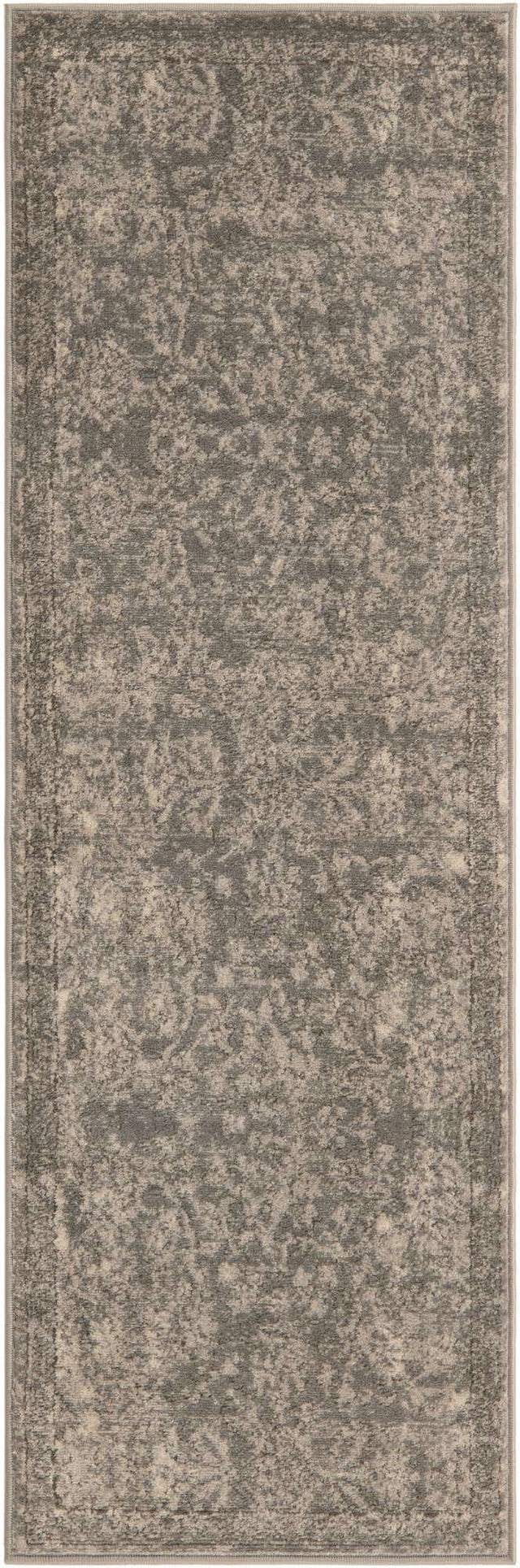 Gray 2' x 6' 1 Portland Runner Area Rug 85% Polypropylene & 15% Polyester Vintage Distressed Traditional Carpet for Home Decor for Sale at Rug Engine