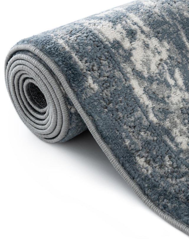 Blue 10' x 10' Portland Square Area Rug 85% Polypropylene & 15% Polyester Vintage Distressed Traditional Carpet for Home Decor for Sale at Rug Engine