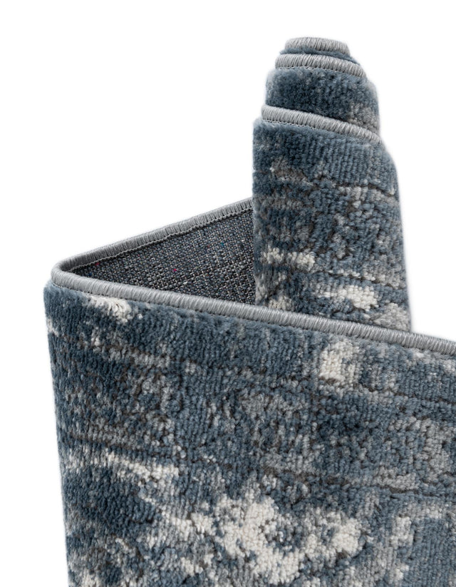 Blue 10' x 10' Portland Square Area Rug 85% Polypropylene & 15% Polyester Vintage Distressed Traditional Carpet for Home Decor for Sale at Rug Engine