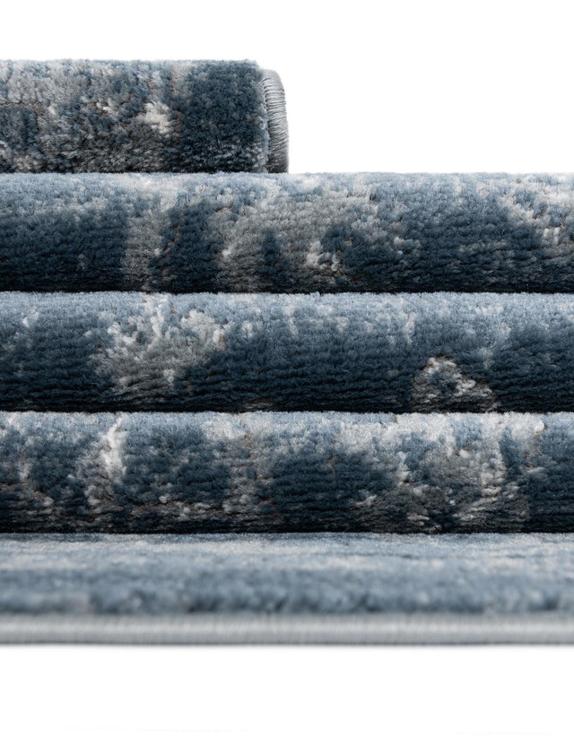 Blue 10' x 10' Portland Square Area Rug 85% Polypropylene & 15% Polyester Vintage Distressed Traditional Carpet for Home Decor for Sale at Rug Engine