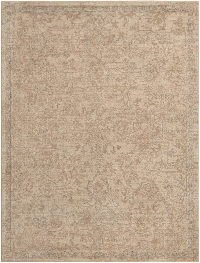 Ivory 9' x 12' Portland Rectangle Area Rug 85% Polypropylene & 15% Polyester Vintage Distressed Traditional Carpet for Home Decor for Sale at Rug Engine